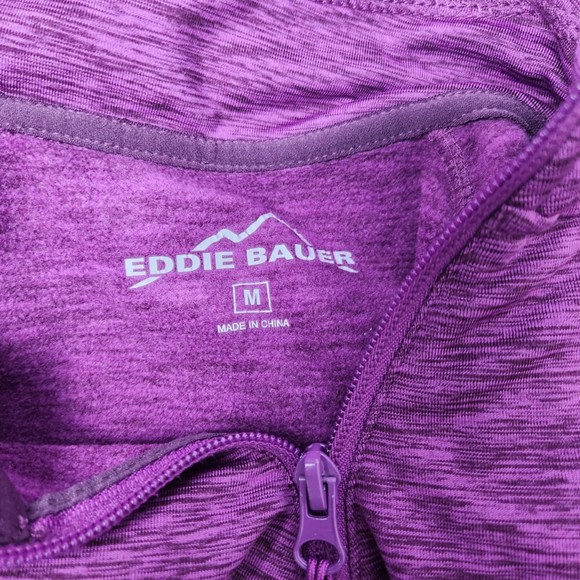 Eddie Bauer Activewear Diagonal Zip Neck Top Size M - Picture 5 of 5